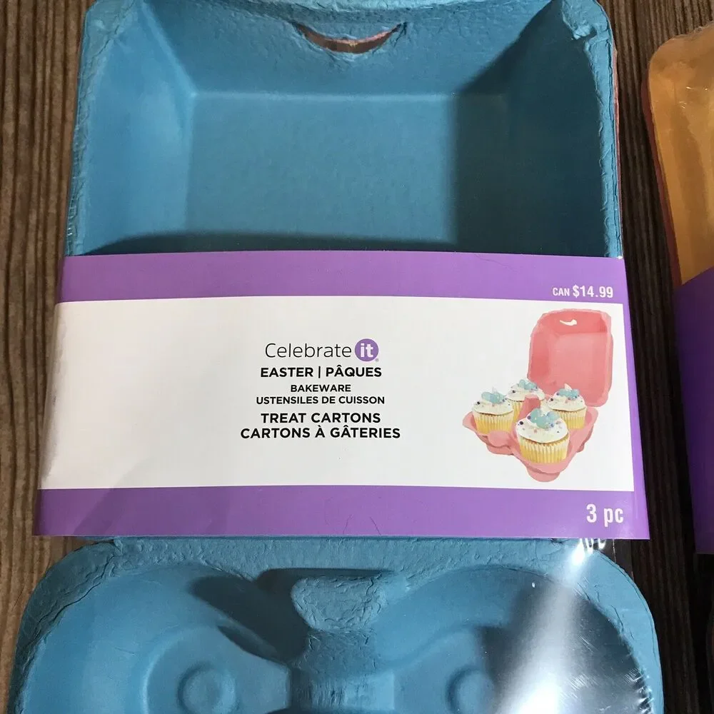 Cupcakes Muffins Container Caddy Boxes Treat Cartons by Celebrate It NEW! 6 ct.